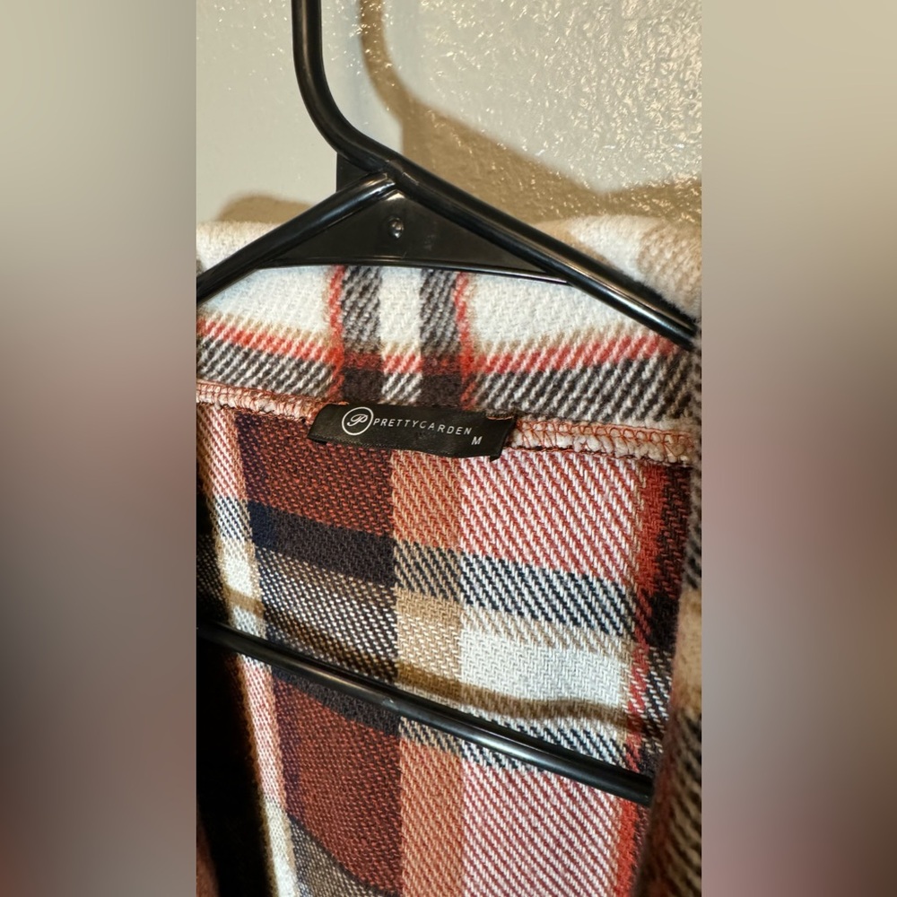 PRETTYGARDEN Plaid Long Coat with Pockets - Picture 3 of 8